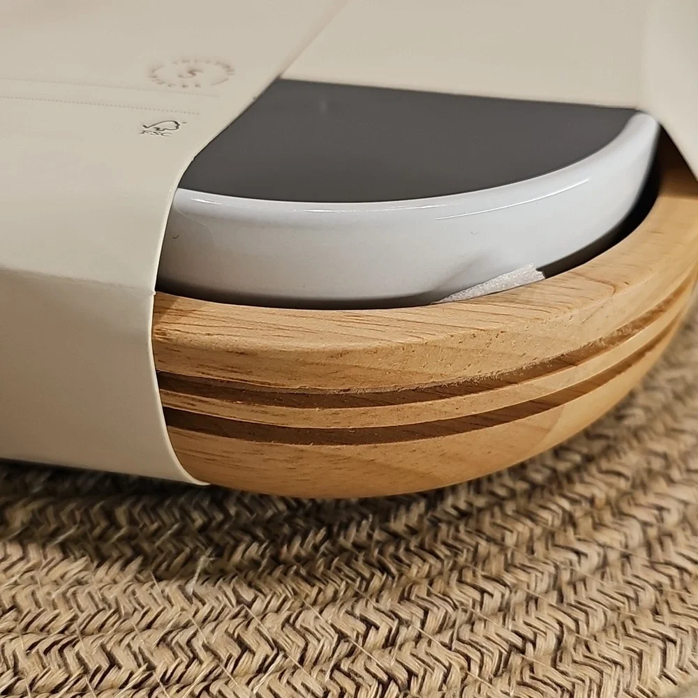 Hearth And Hand Rubberwood Serving Tray With 4 Ceramic Bowls